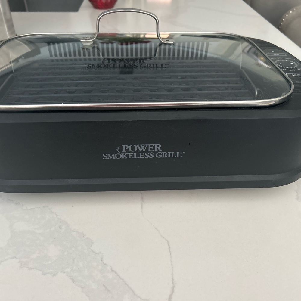 Power Smokeless Grill with Glass Lid